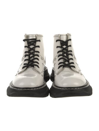 Alexander McQueen Leather Combat Boots