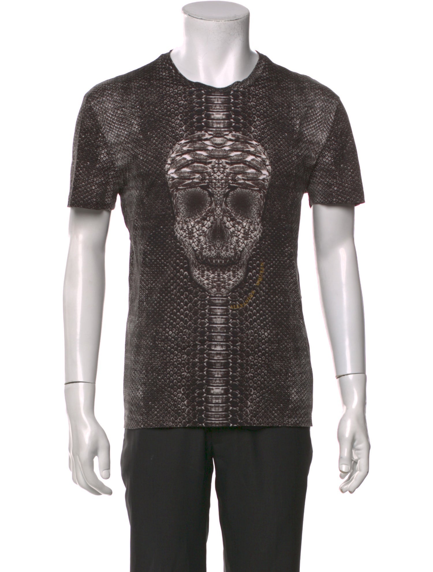 Alexander McQueen Animal Print Crew Neck T-Shirt