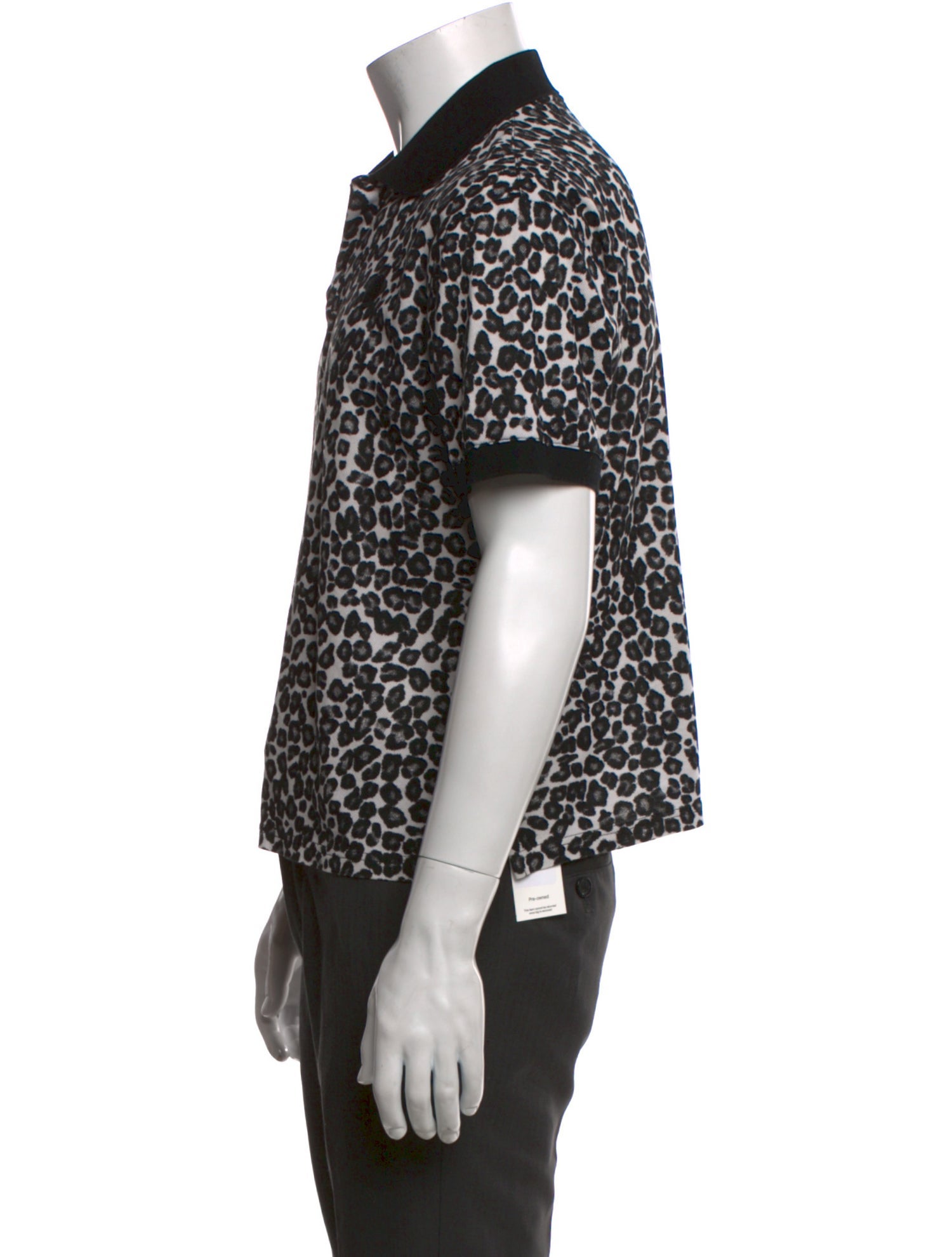 Alexander McQueen Animal Print Crew Neck Polo Shirt