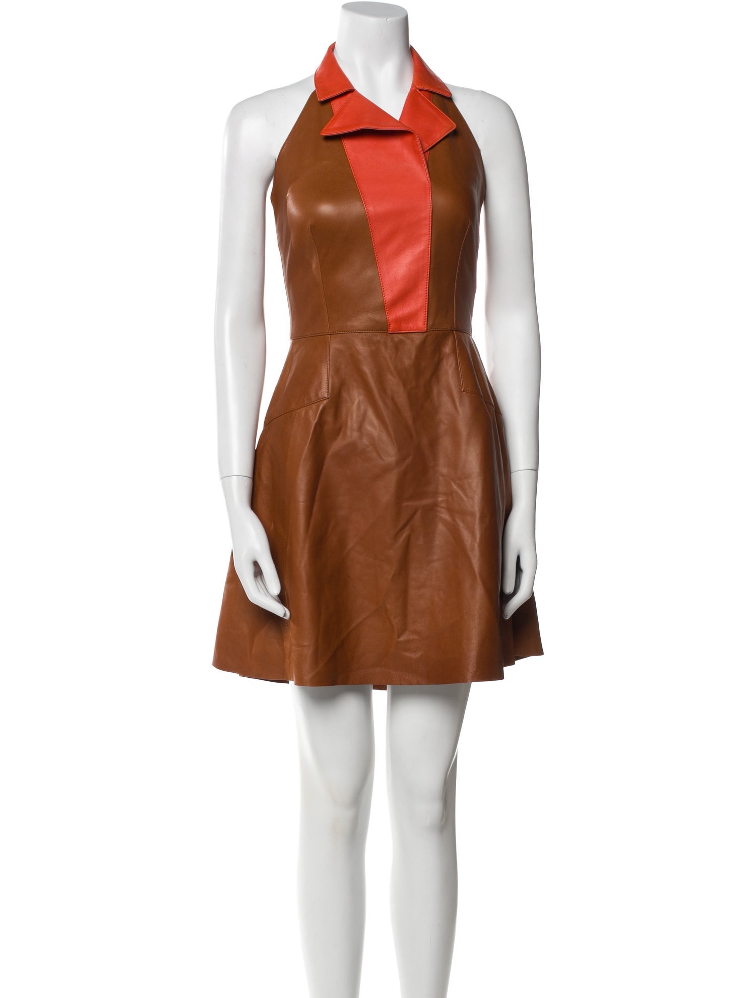 Alexander McQueen Leather Mini Dress