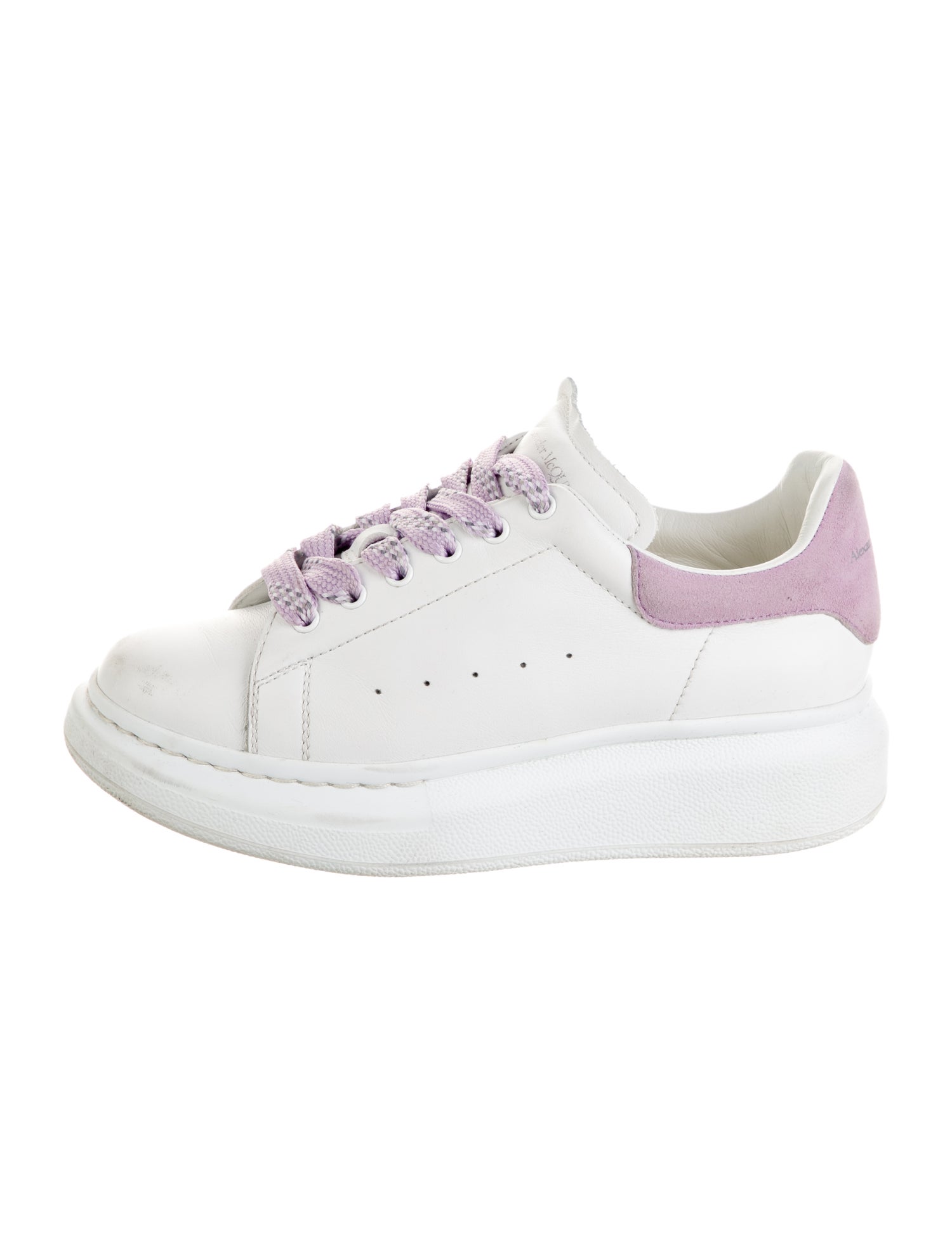 Alexander McQueen toddler girls' white and purple shoes