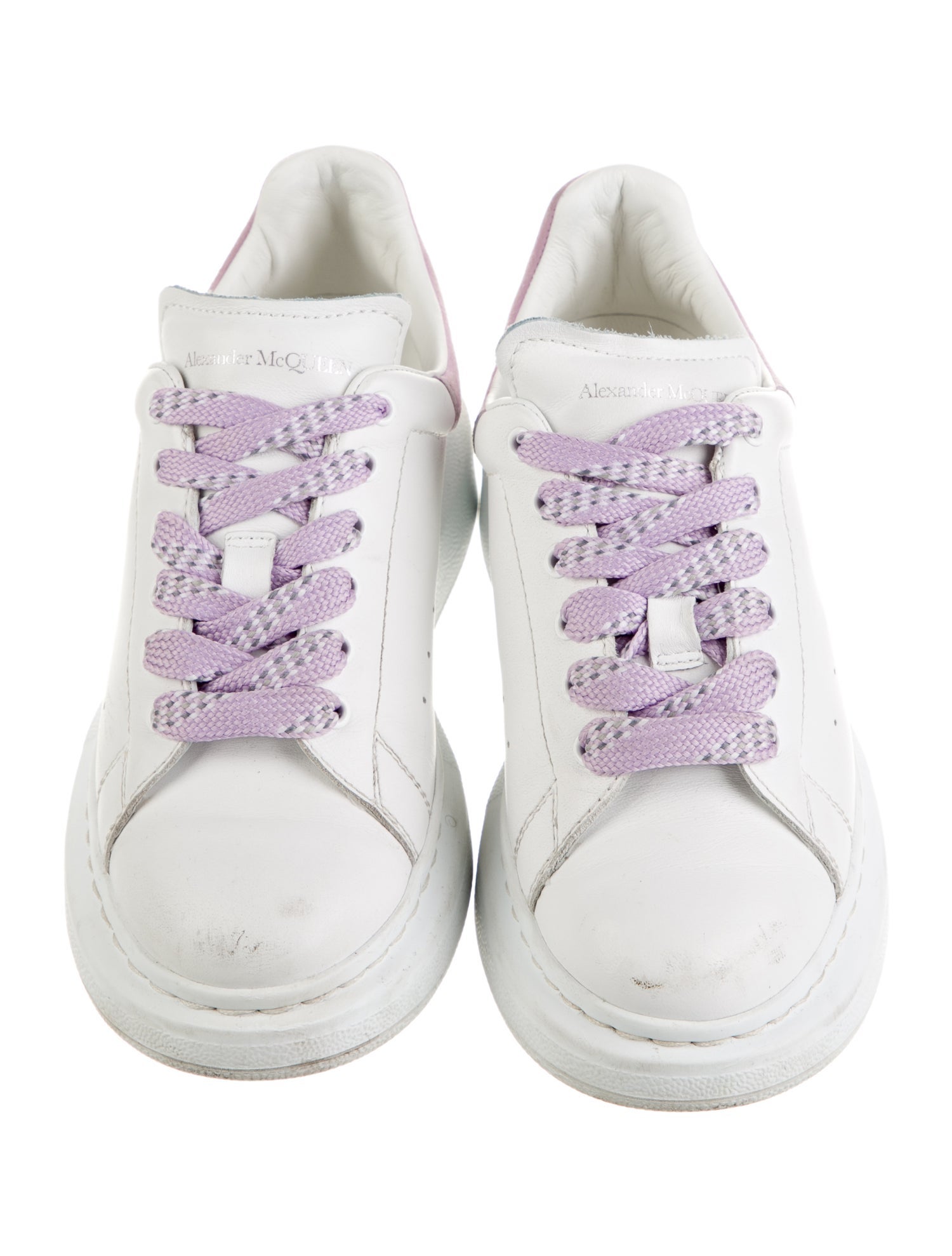 Alexander McQueen toddler girls' white and purple shoes