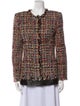 Alexander McQueen Lamb Leather Tweed Pattern Evening Jacket
