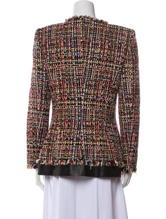 Alexander McQueen Lamb Leather Tweed Pattern Evening Jacket