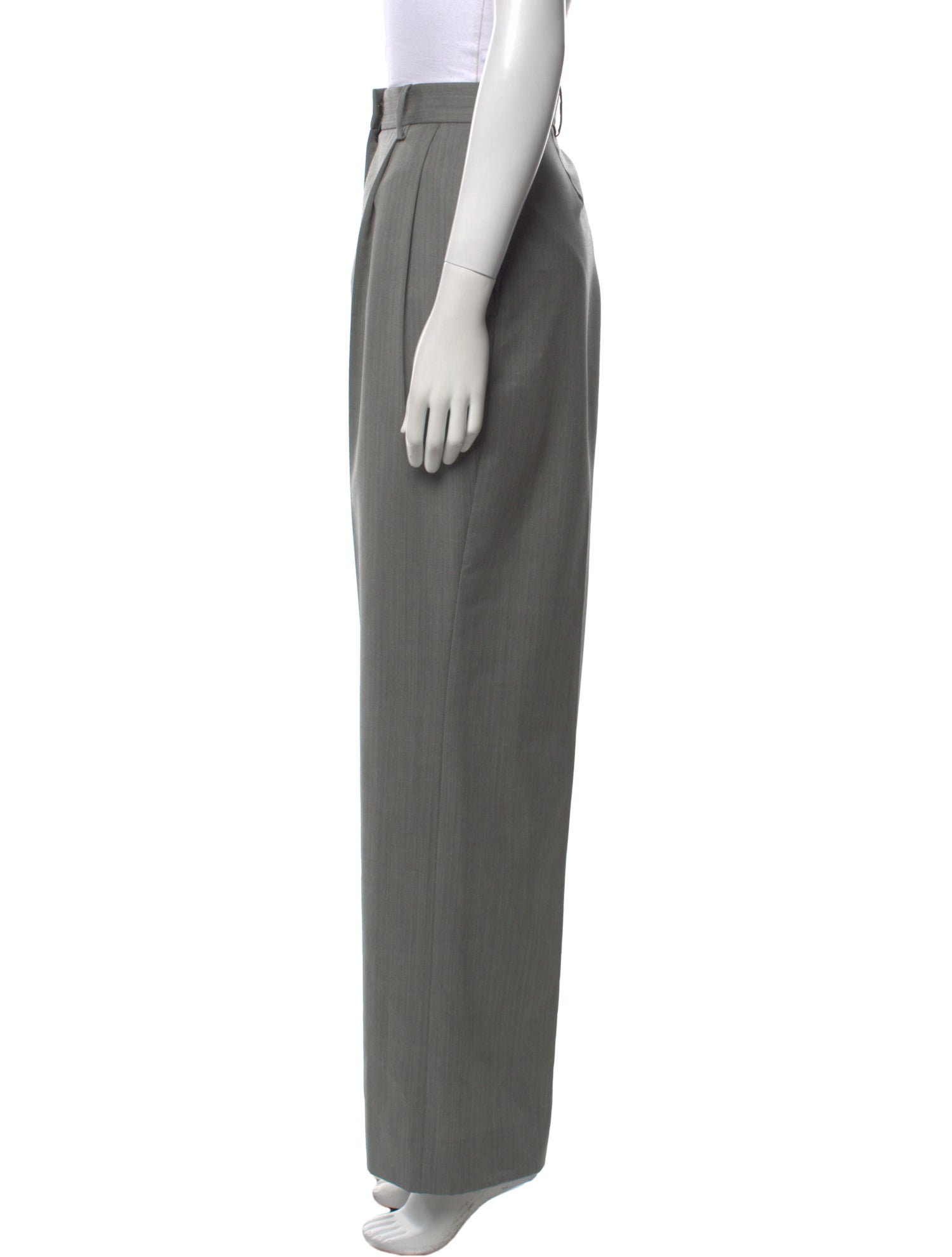 Alexander McQueen Wool Wide Leg Pants