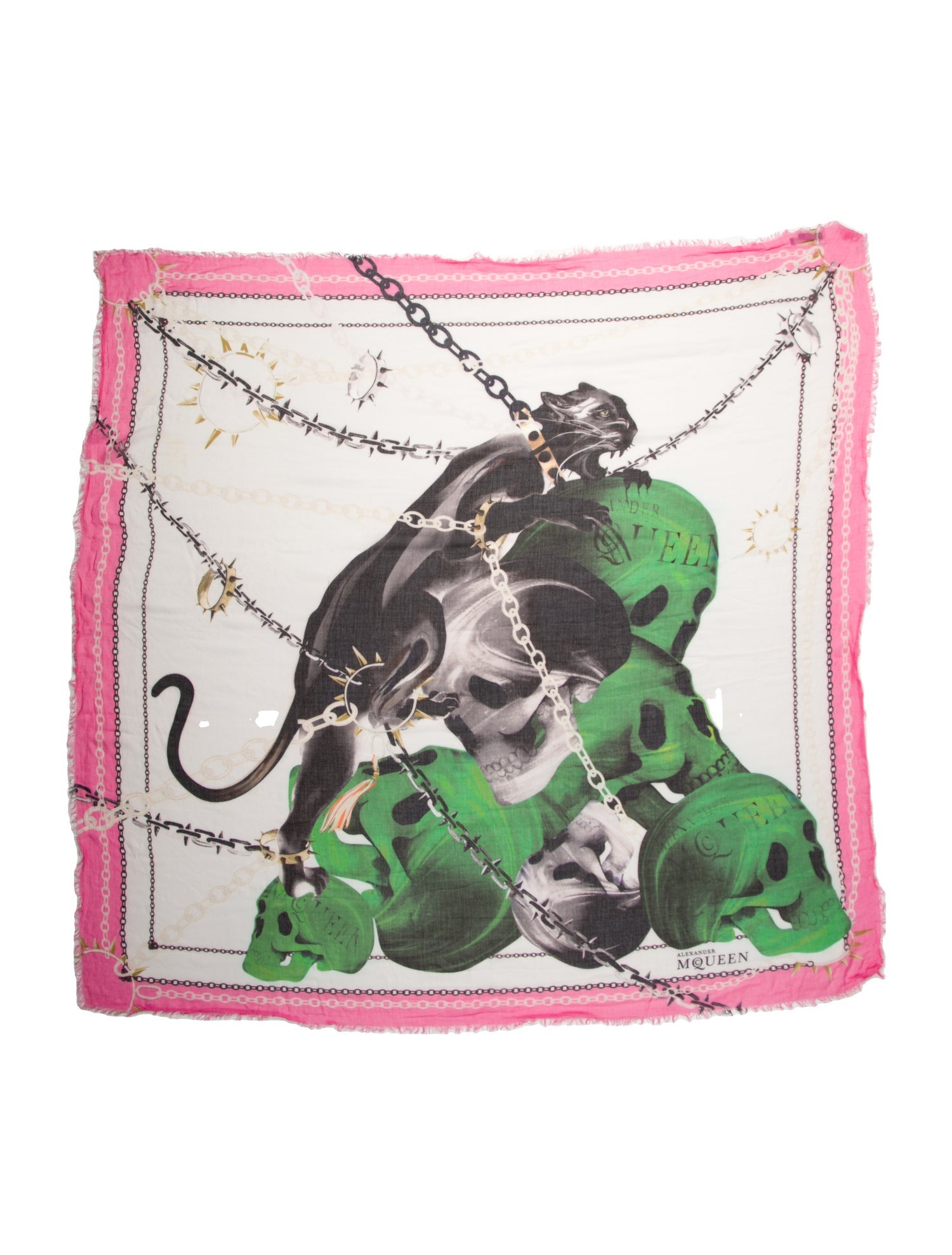 Alexander McQueen Silk Printed Scarf