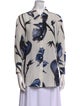 Alexander McQueen Silk Printed Button-Up Top