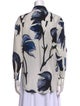 Alexander McQueen Silk Printed Button-Up Top