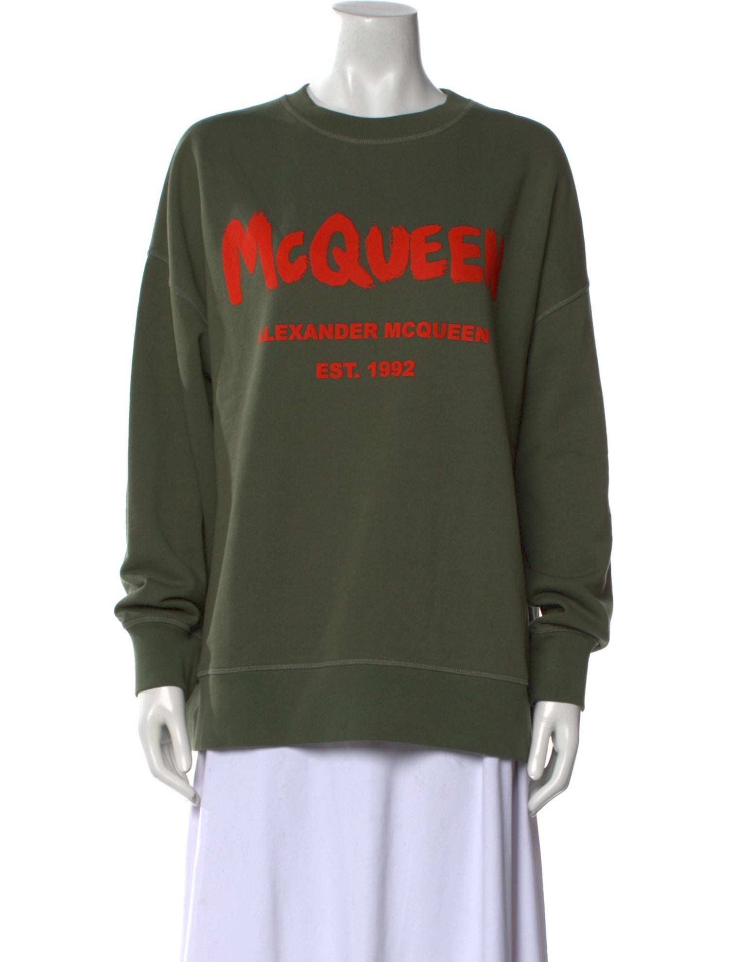 Alexander McQueen Graphic Print Crew Neck Sweatshirt