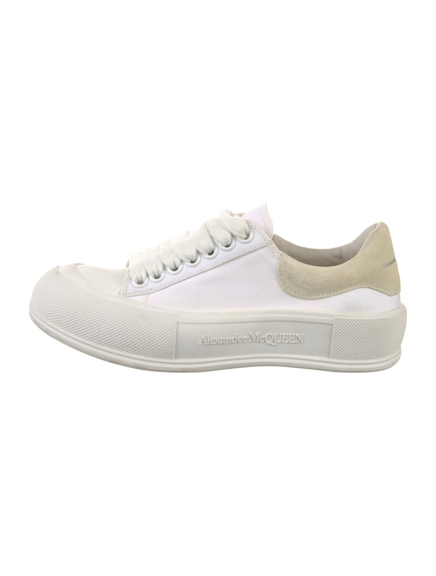 Alexander McQueen Canvas Colorblock Pattern Sneakers