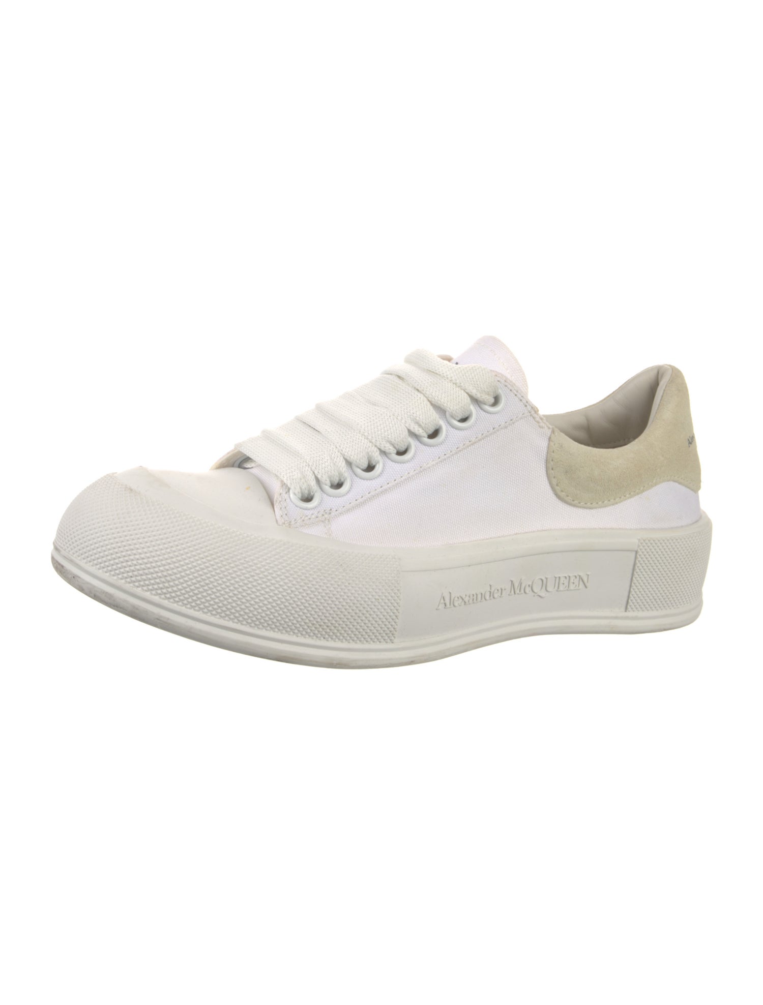 Alexander McQueen Canvas Colorblock Pattern Sneakers