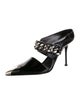 Alexander McQueen Patent Leather Chain-Link Accents Mules