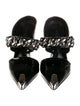 Alexander McQueen Patent Leather Chain-Link Accents Mules