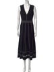 Alexander McQueen V-Neck Midi Length Dress