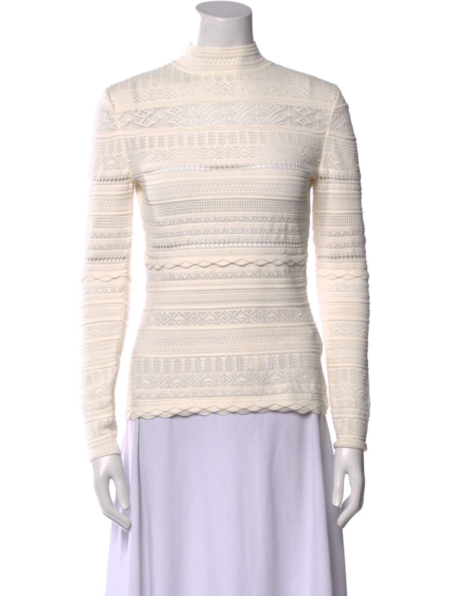 Alexander McQueen Striped Turtleneck Sweater