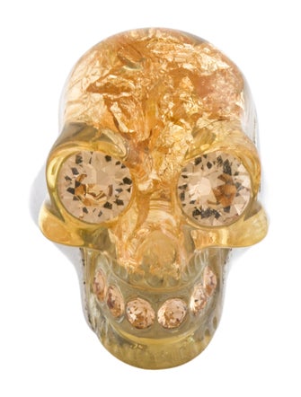 Alexander McQueen Crystal & Resin, Skull Cocktail Ring