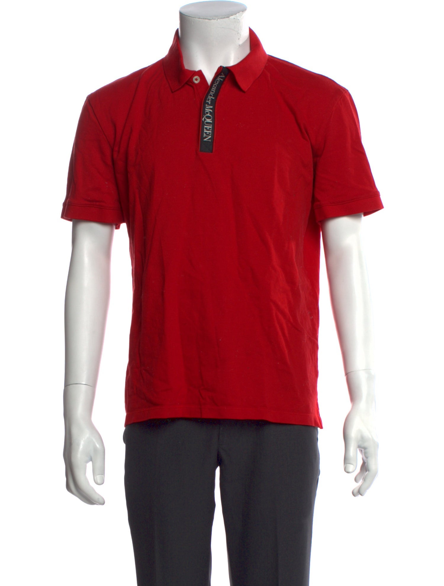 Alexander McQueen Crew Neck Short Sleeve Polo Shirt