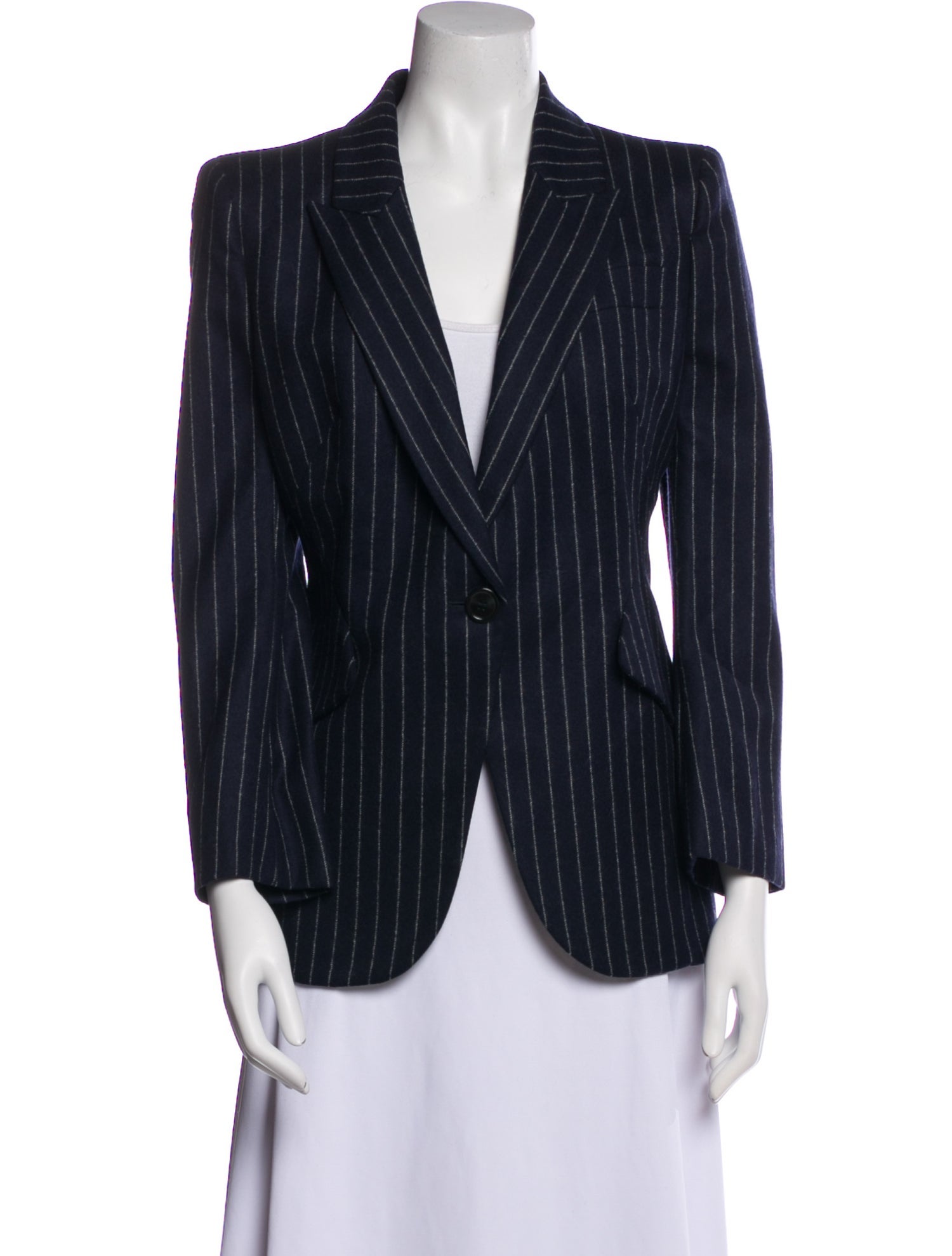 Alexander McQueen Wool Striped Blazer