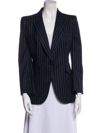 Alexander McQueen Wool Striped Blazer