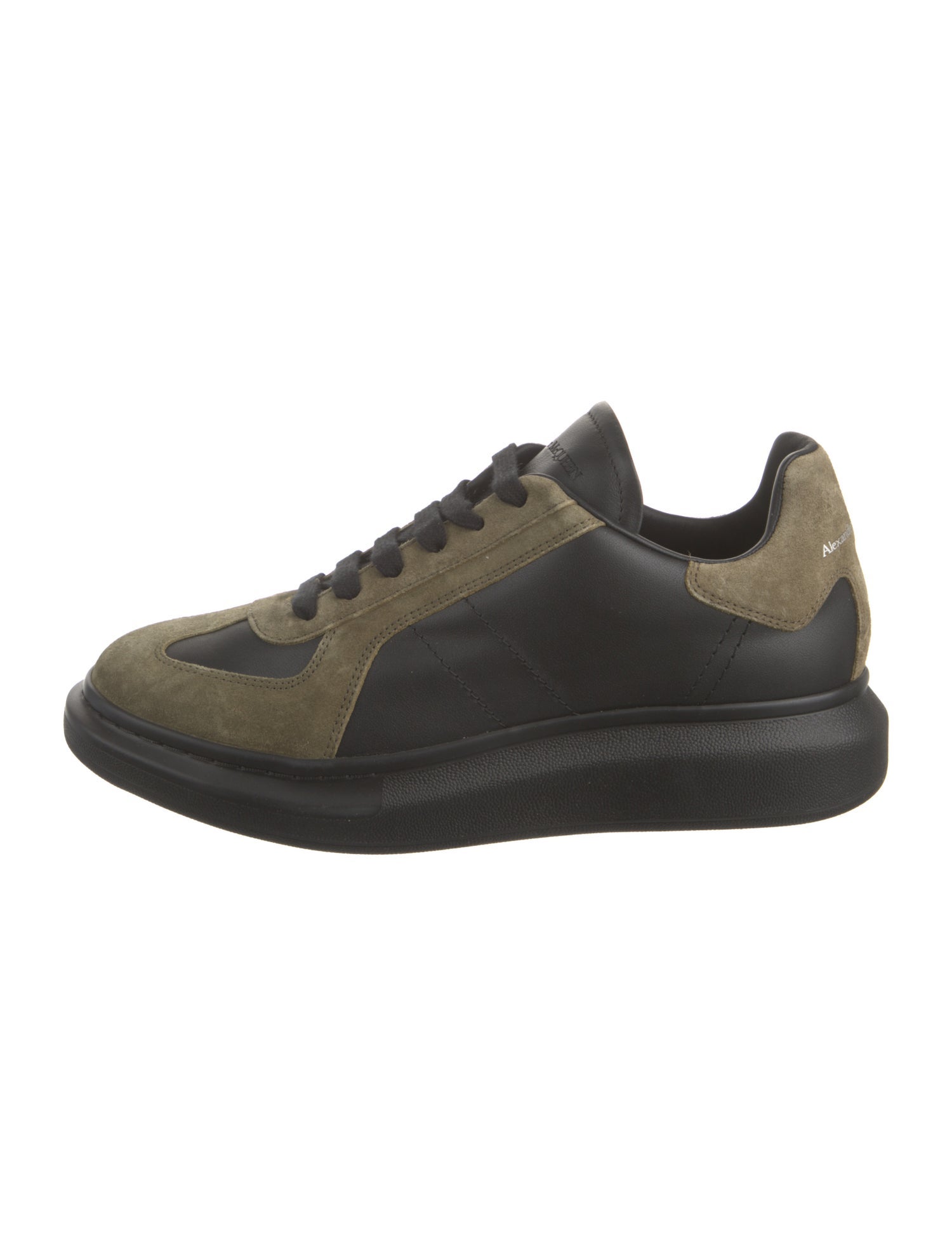Alexander McQueen Leather Colorblock Pattern Sneakers w/ Tags