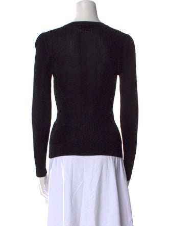 Alexander McQueen Crew Neck Long Sleeve Top