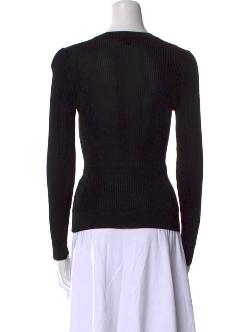 Alexander McQueen Crew Neck Long Sleeve Top