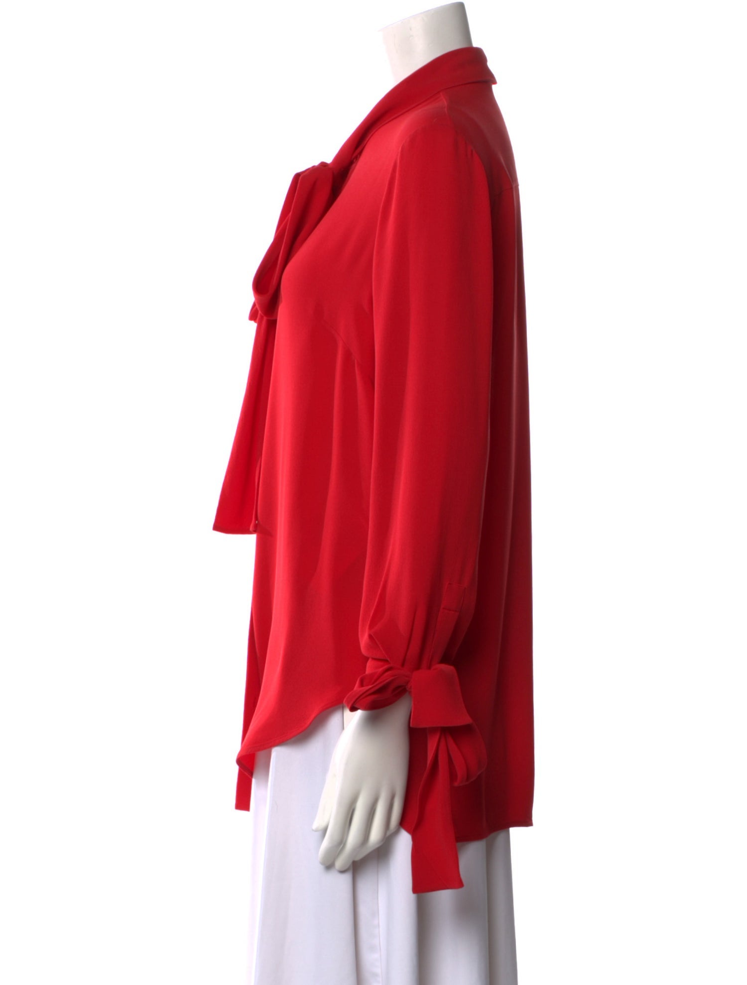 Alexander McQueen Silk Mock Neck Blouse