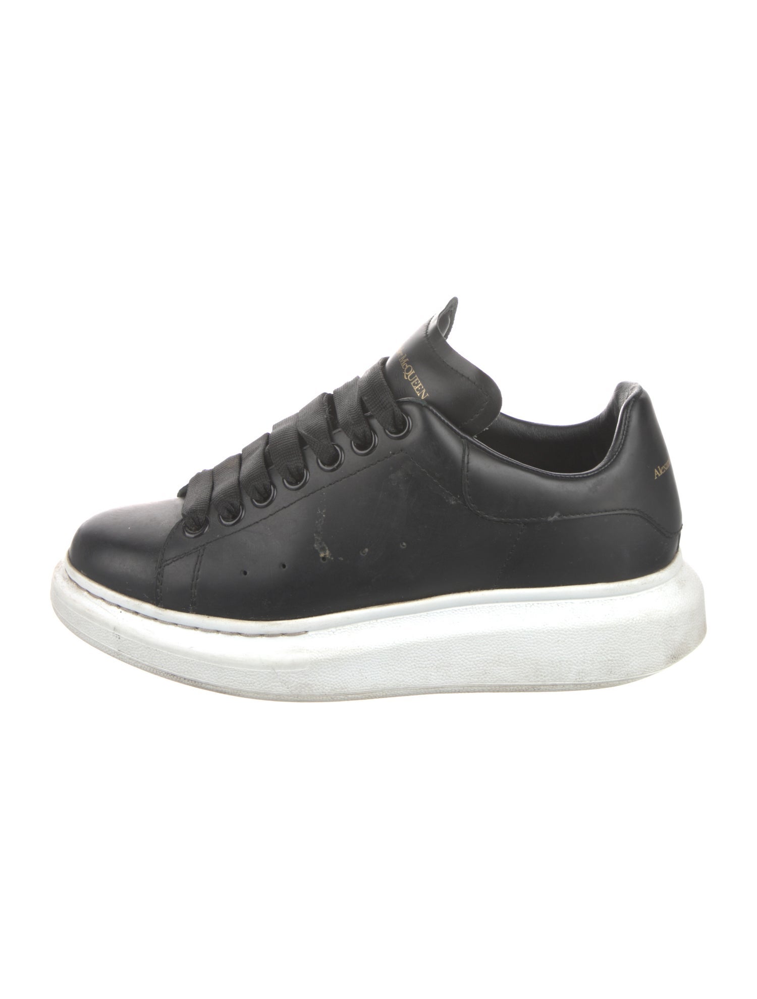 Alexander McQueen Leather Colorblock Pattern Sneakers