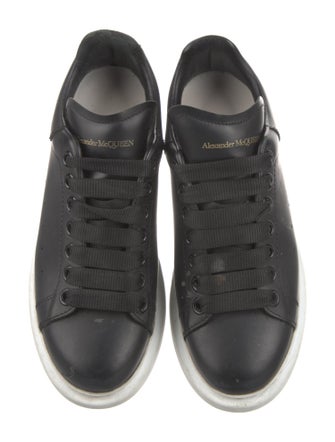 Alexander McQueen Leather Colorblock Pattern Sneakers