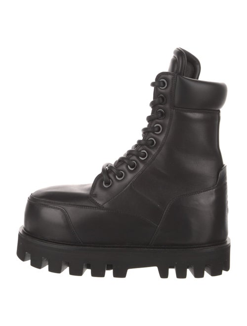 Alexander McQueen Leather Combat Boots