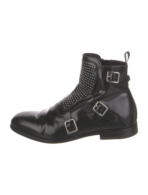 Alexander McQueen Leather Studded Accents Boots