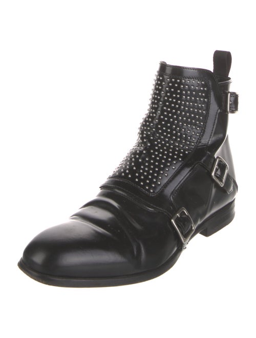 Alexander McQueen Leather Studded Accents Boots