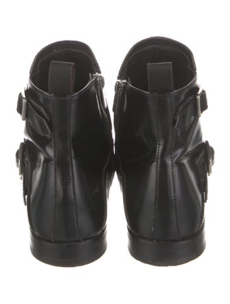 Alexander McQueen Leather Studded Accents Boots