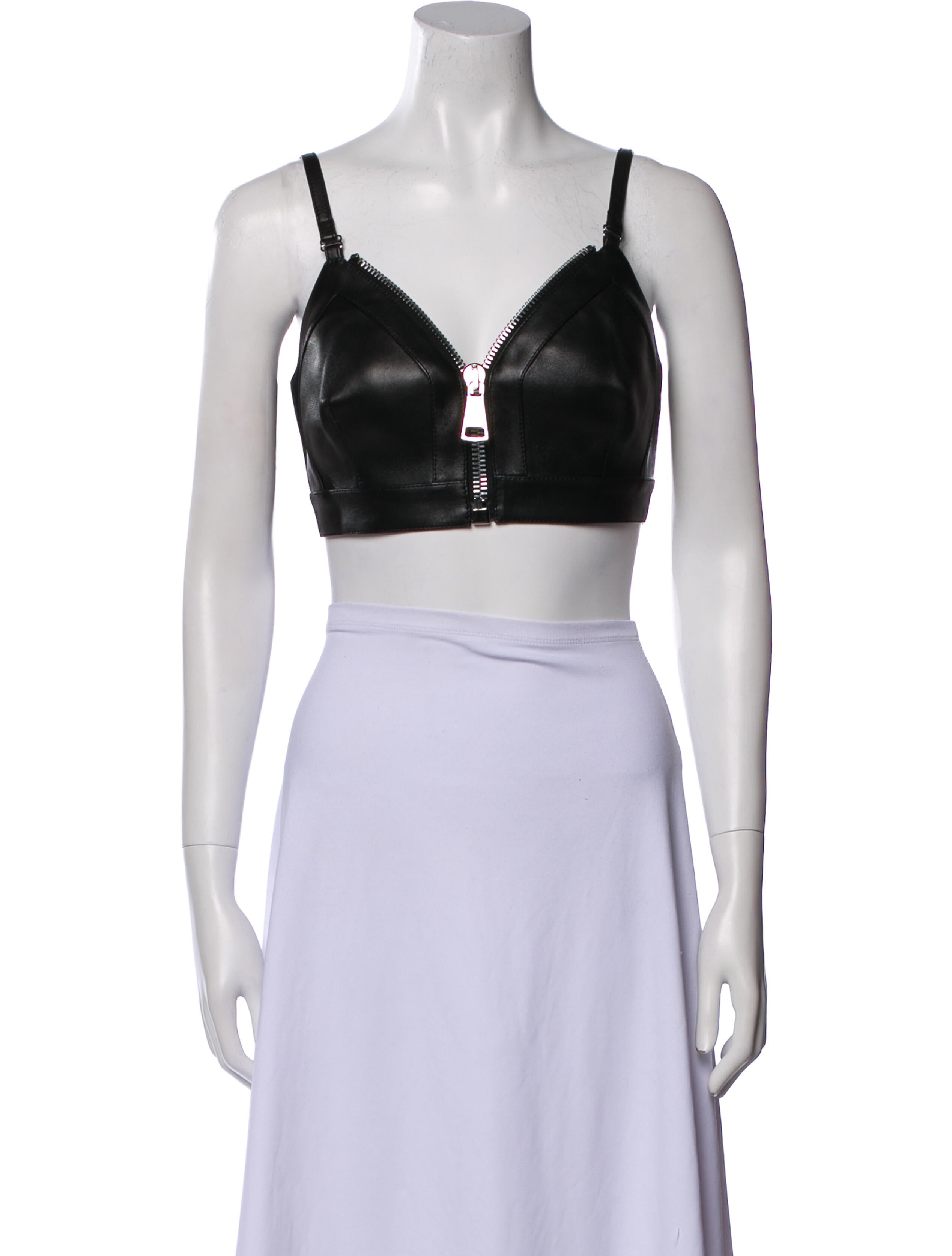 Alexander McQueen 2021 Leather Crop Top w/ Tags