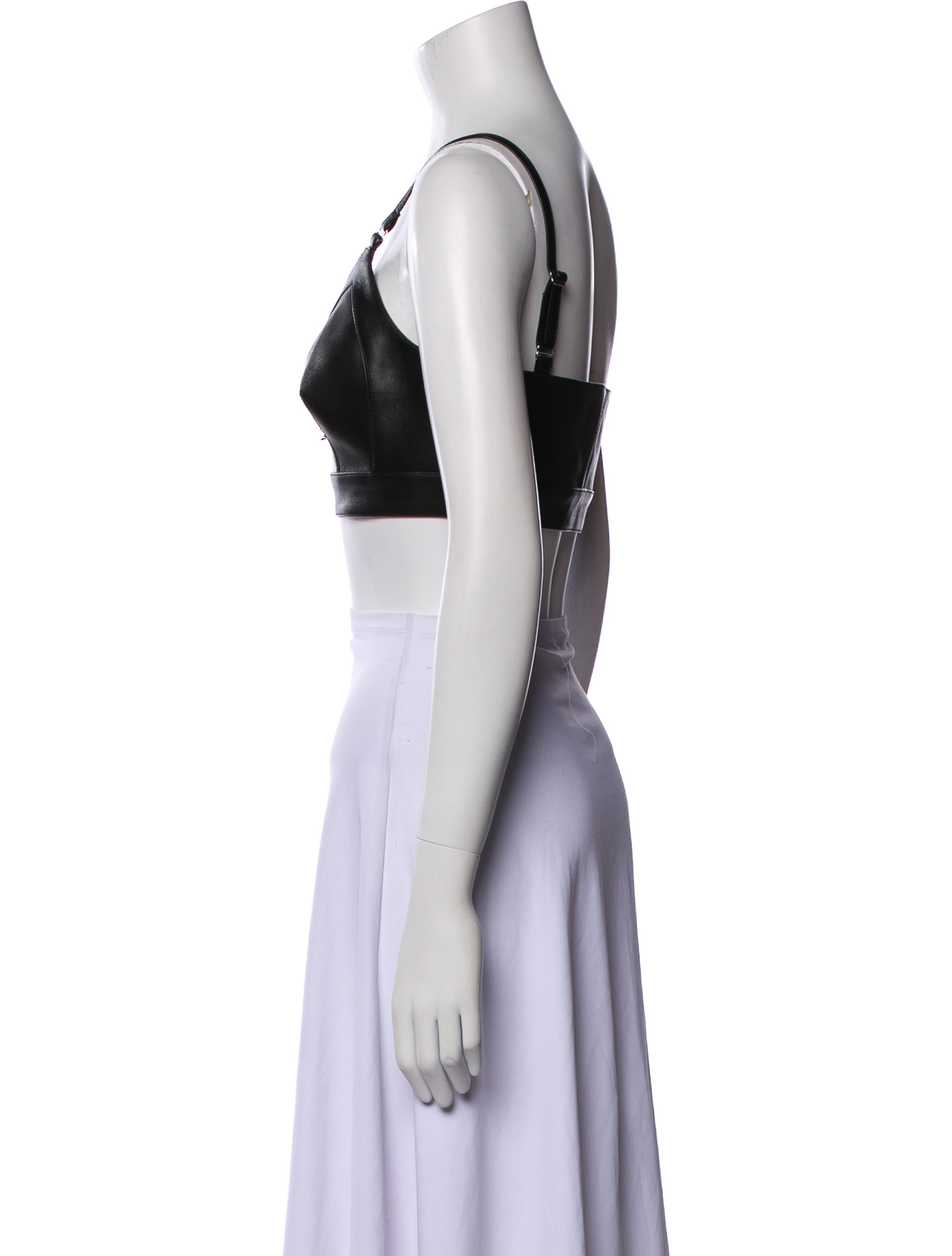 Alexander McQueen 2021 Leather Crop Top w/ Tags