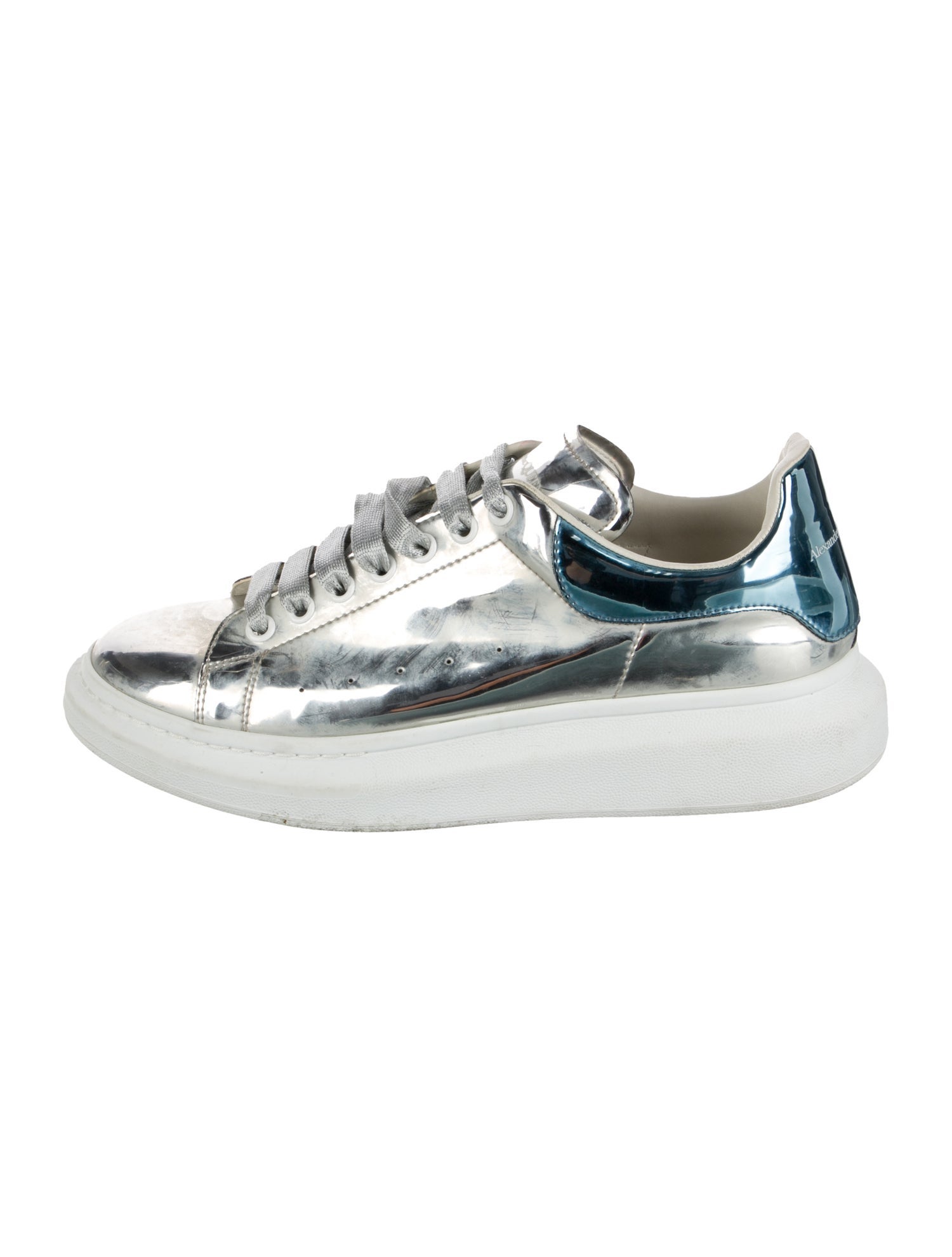 Alexander McQueen Patent Leather Printed Sneakers