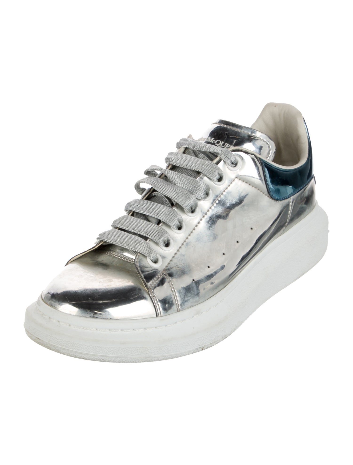 Alexander McQueen Patent Leather Printed Sneakers