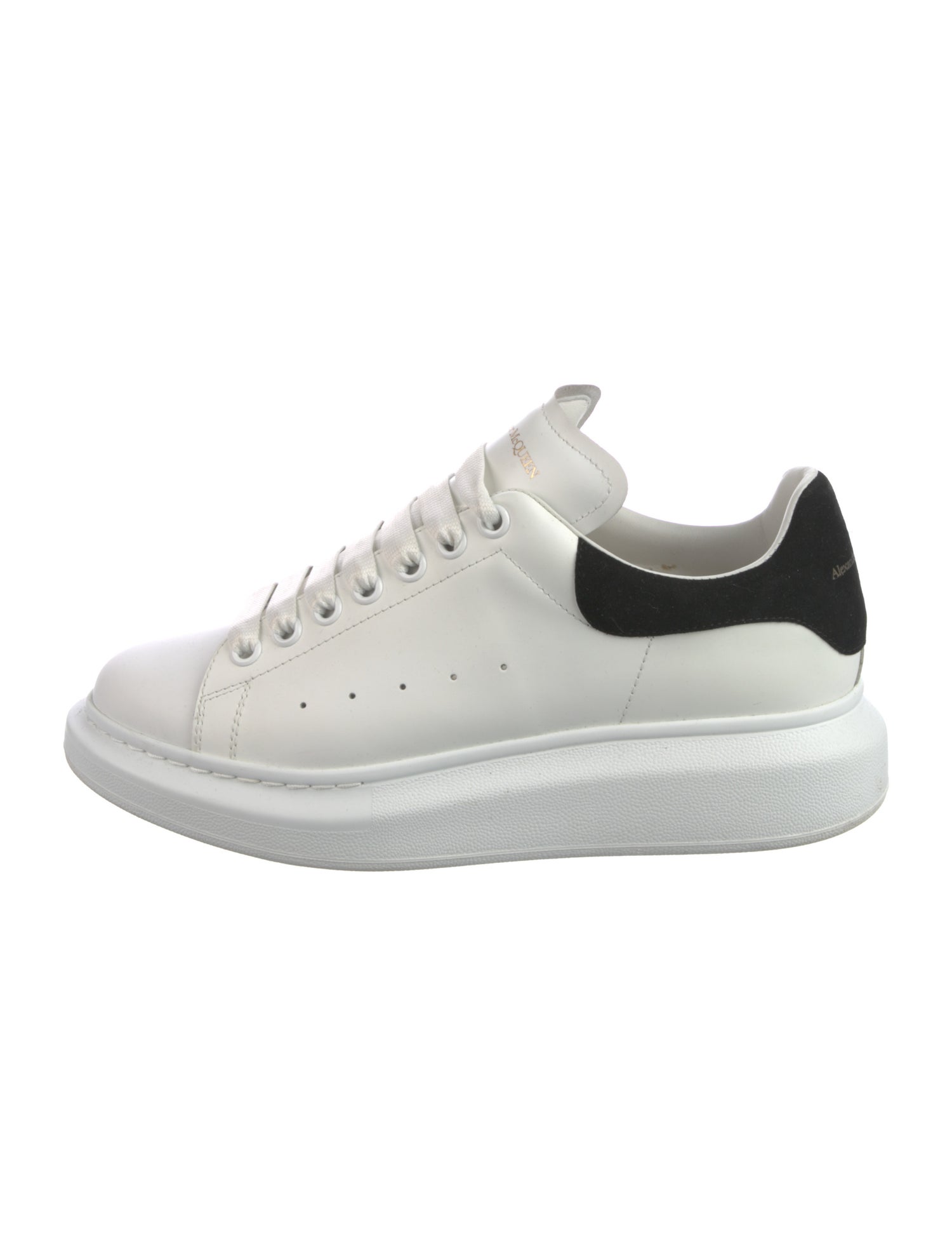 Alexander McQueen Leather Colorblock Pattern Sneakers