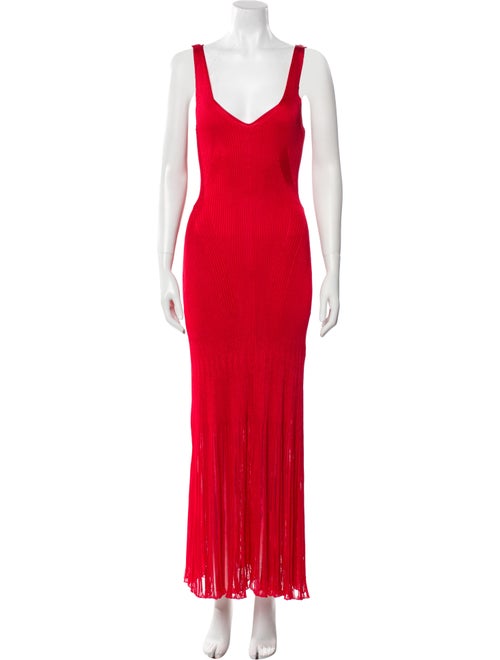 Alexander McQueen V-Neck Long Dress