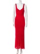 Alexander McQueen V-Neck Long Dress