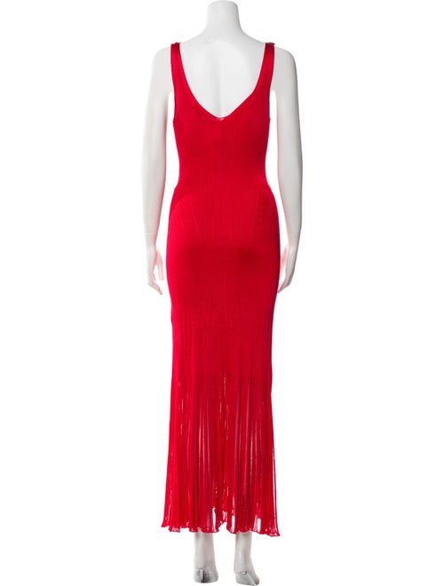 Alexander McQueen V-Neck Long Dress