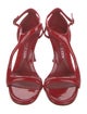 Alexander McQueen Patent Leather T-Strap Sandals