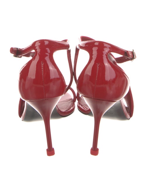 Alexander McQueen Patent Leather T-Strap Sandals