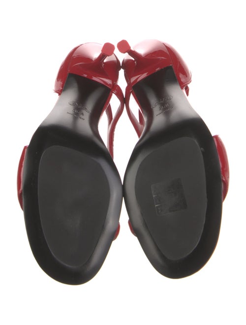 Alexander McQueen Patent Leather T-Strap Sandals