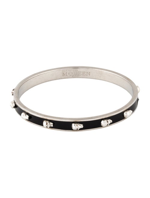 Alexander McQueen Enamel 3D Skull Bangle Bracelet