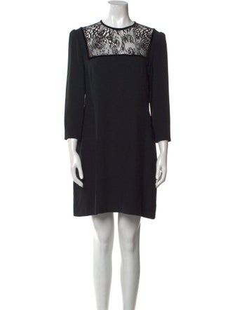 Alexander McQueen Crew Neck Mini Dress