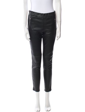 Alexander McQueen Leather Skinny Leg Pants