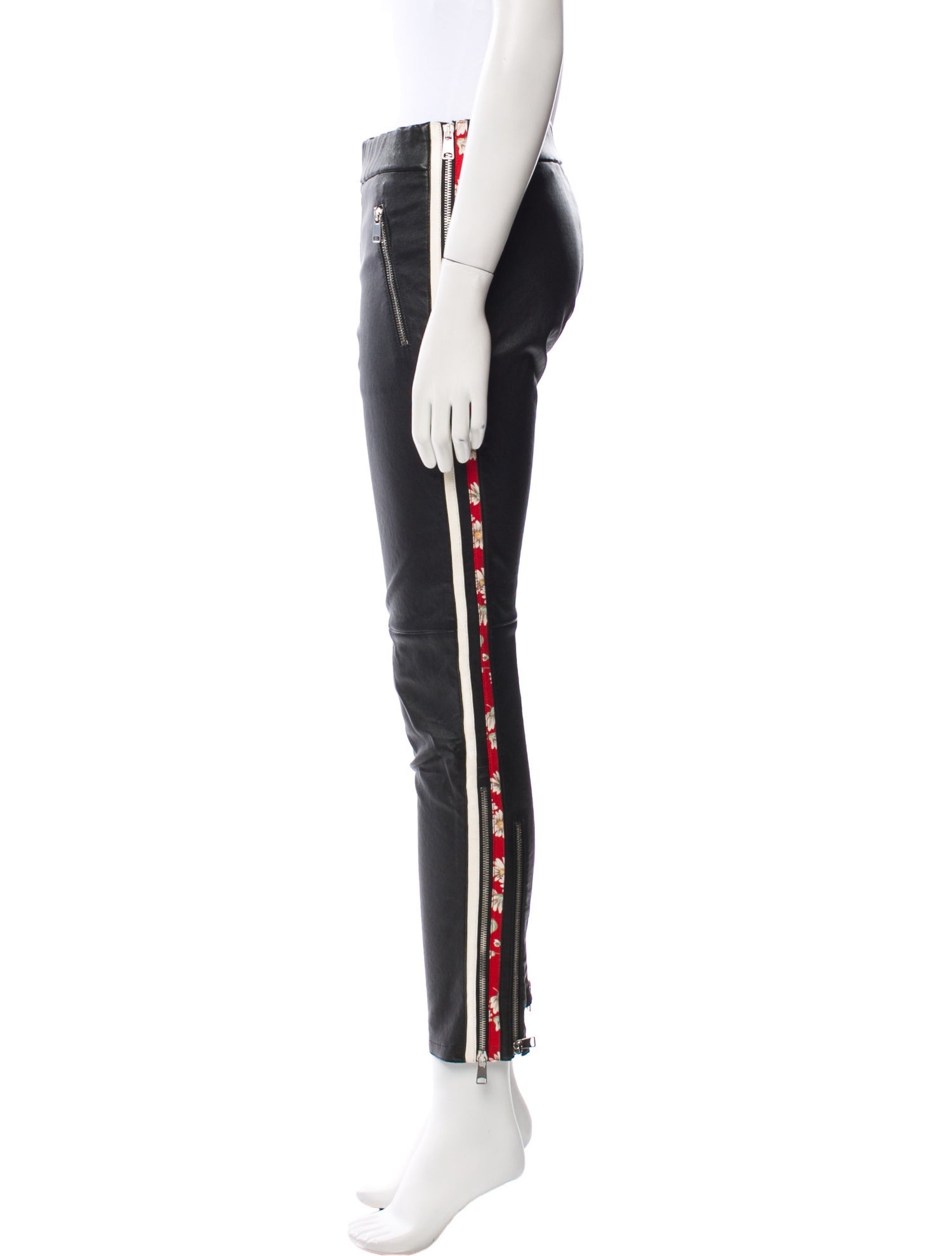 Alexander McQueen Leather Skinny Leg Pants