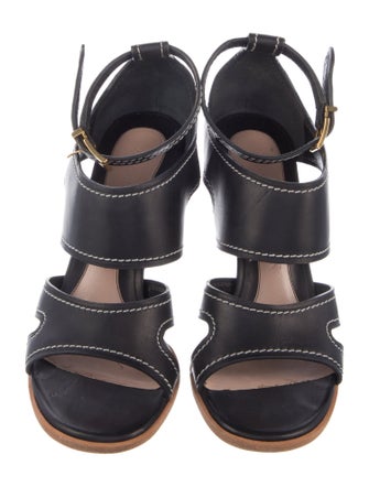Alexander McQueen Leather Gladiator Sandals