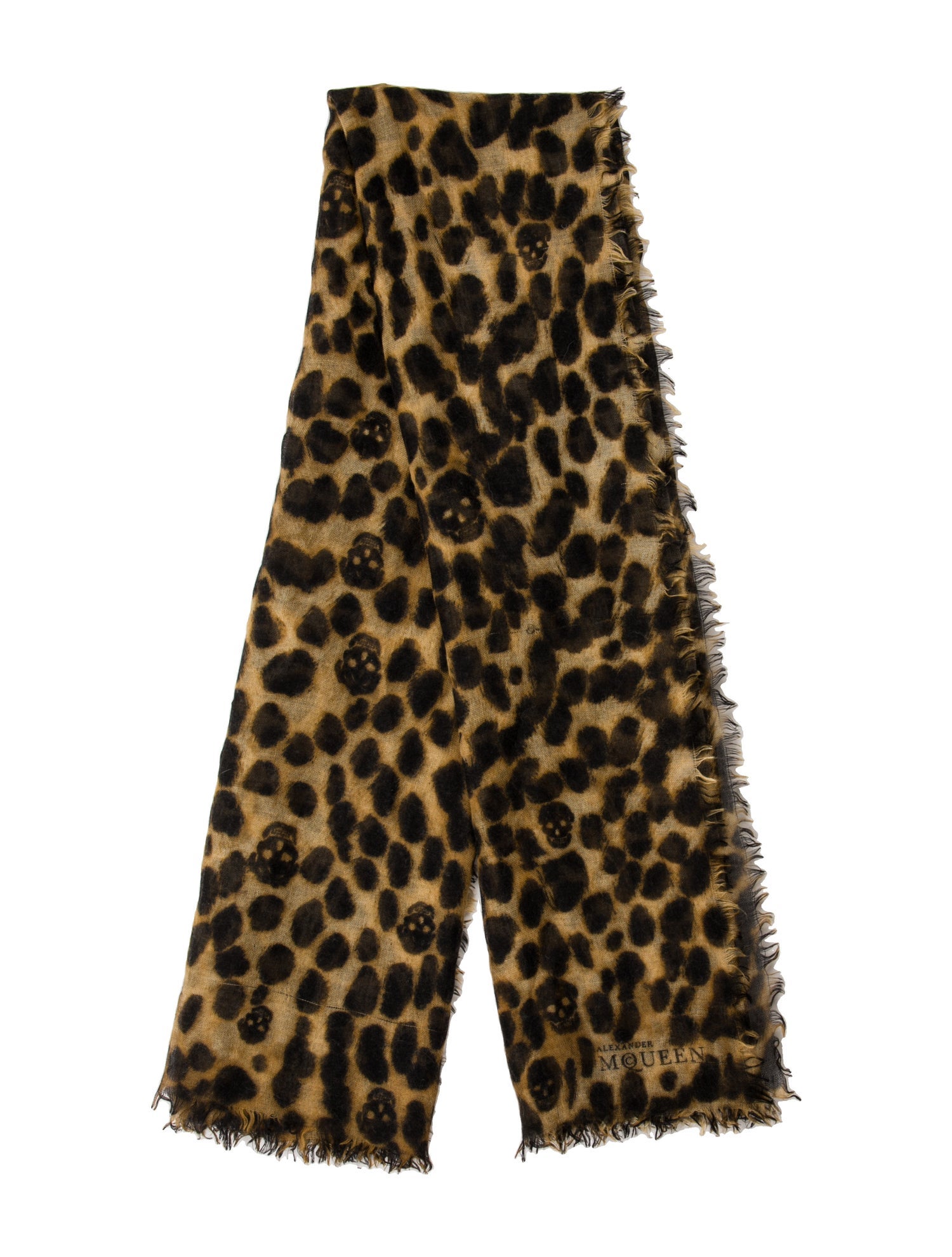 Alexander McQueen Cashmere Animal Print Scarf